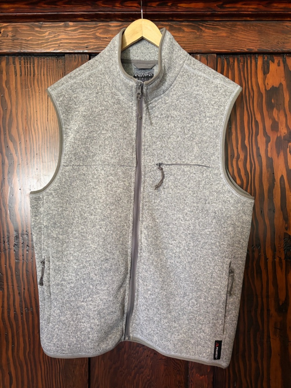JCrew Polartech Gray Full-Zip Fleece Vest